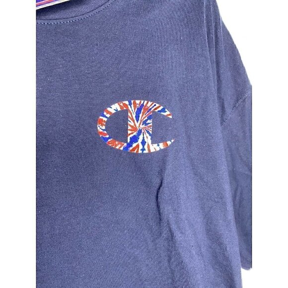 NEW Champion Shirt Size 2XL Men's Short Sleeve Multicolor T-Shirt Logo Blue - Picture 7 of 7